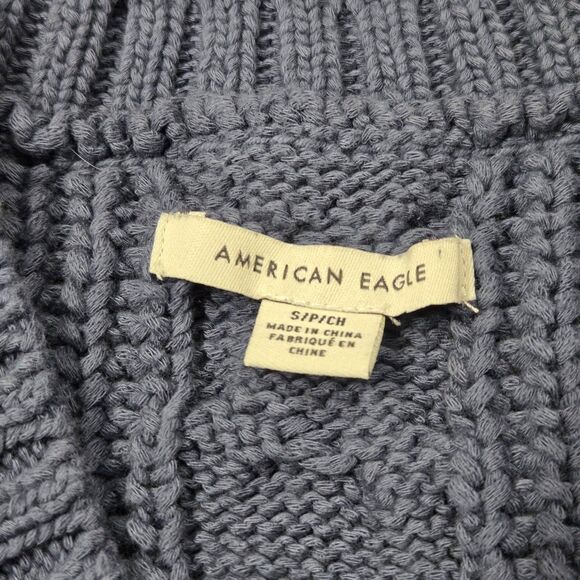 Women’s American Eagle Cable Knit Sleeveless sweater vest  size small Blue - Picture 4 of 7